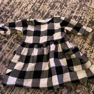 Black and White Plaid Dress